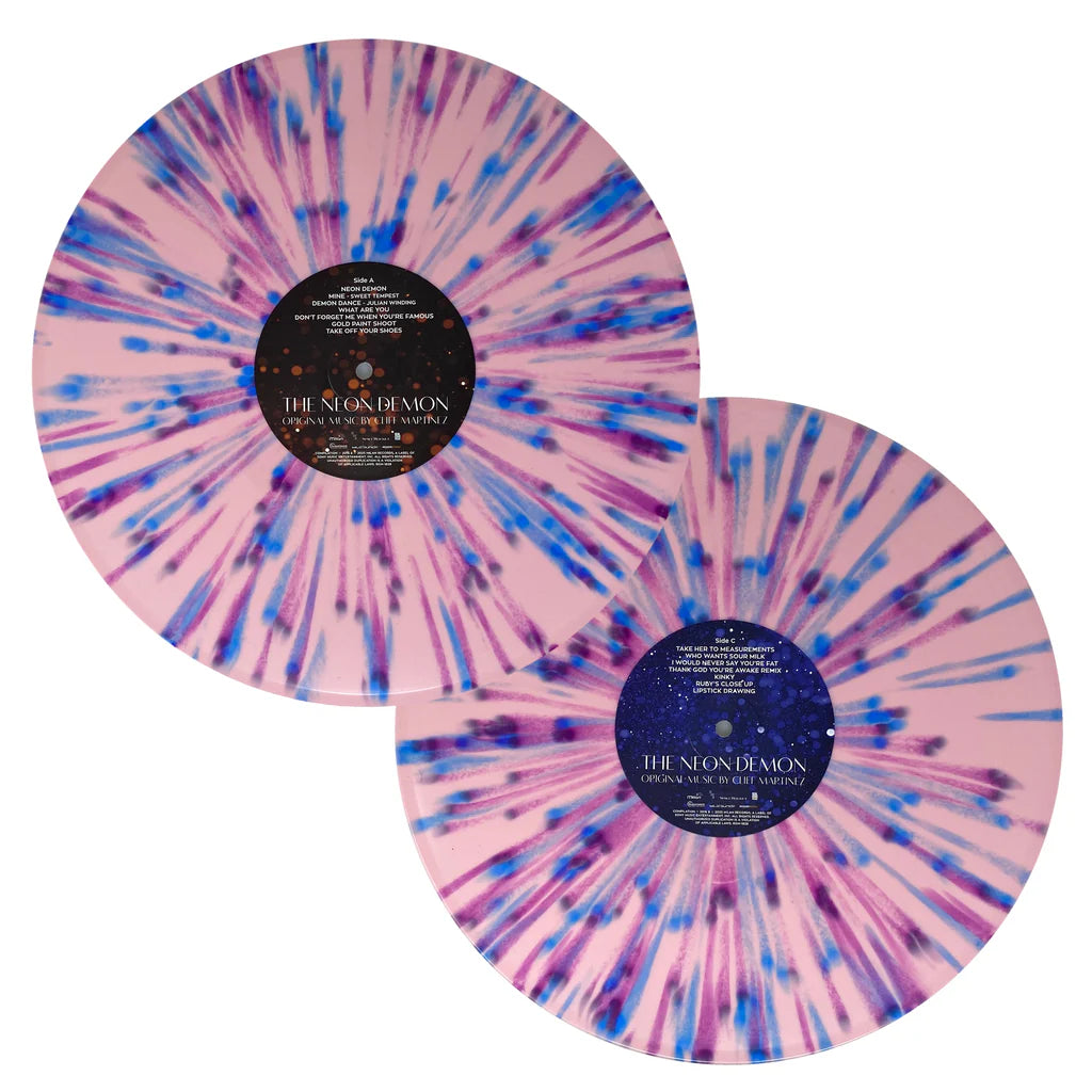 NEON DEMON BANDE ORIGINALE VINYL SPLATTER ROSE BLEU VIOLET