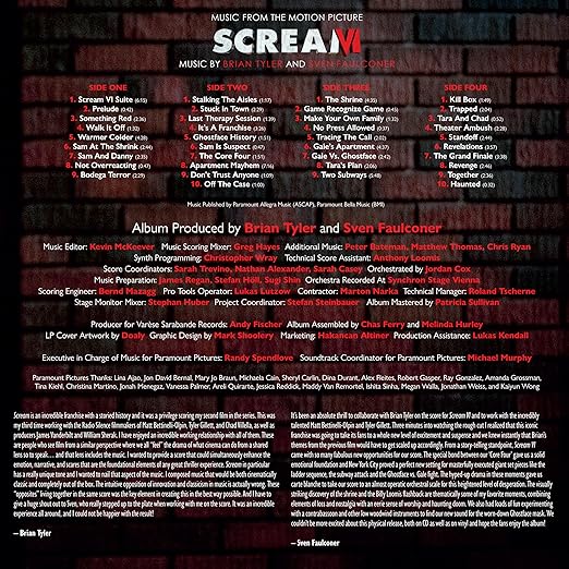 SCREAM VI -BRIAN TYLER & SVEN FAULCON-2LP BLACK