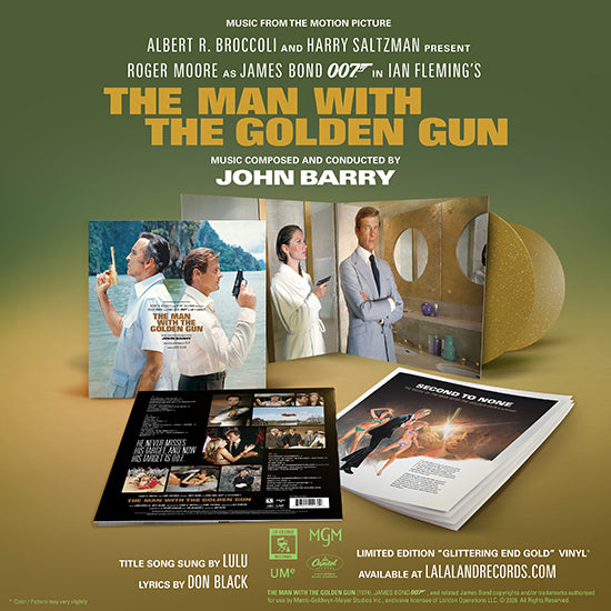 THE MAN WITH THE GOLDEN GUN-JOHN BARRY-GLITTERING AND GOLD COLORED VINYL