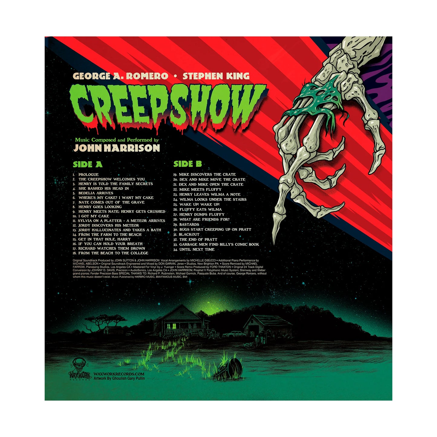 CREEPSHOW WAXWORK VINYL METEOR GREEN AND BLOOD RED SWIRL