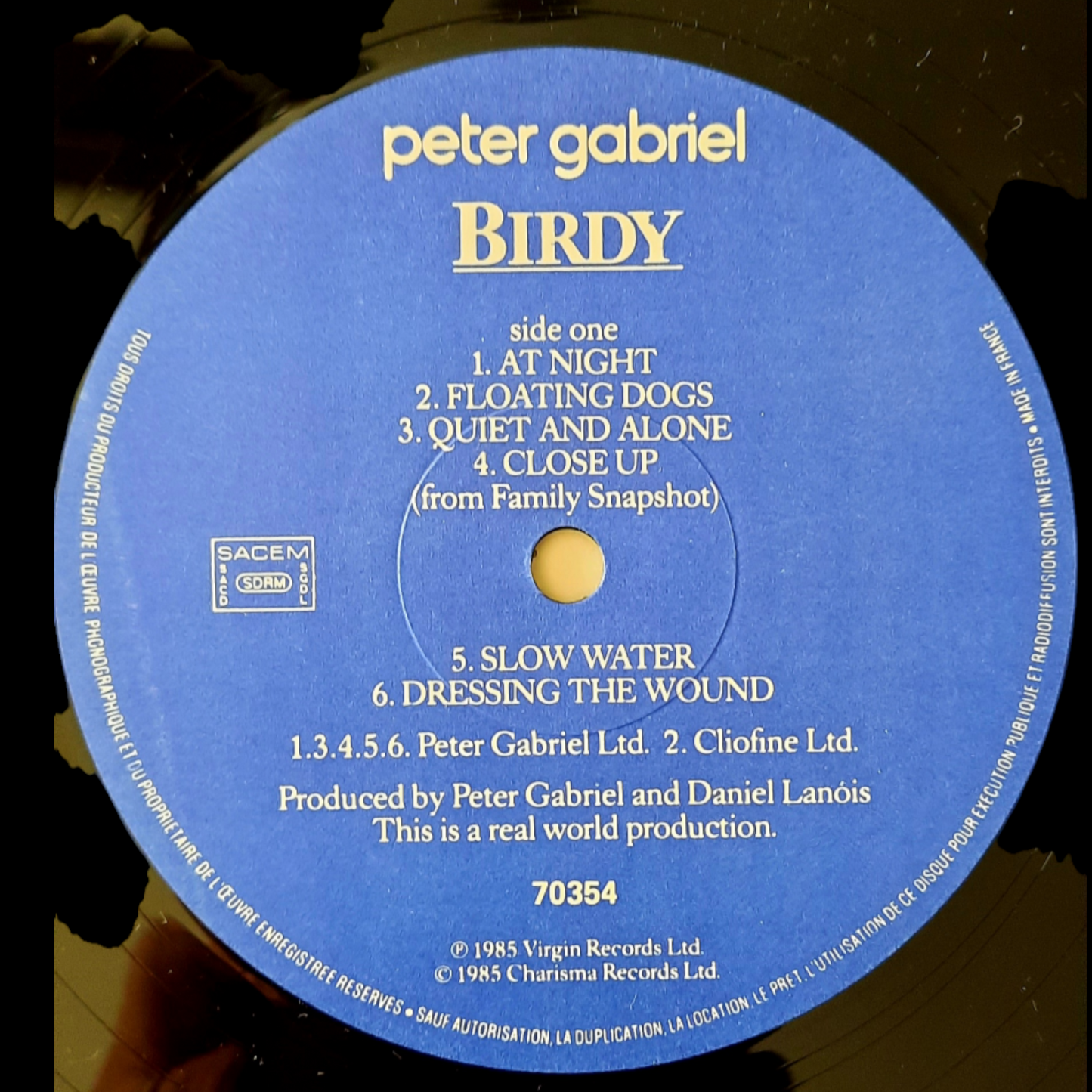 OCCASION VINYL BIRDY PETER GABRIEL