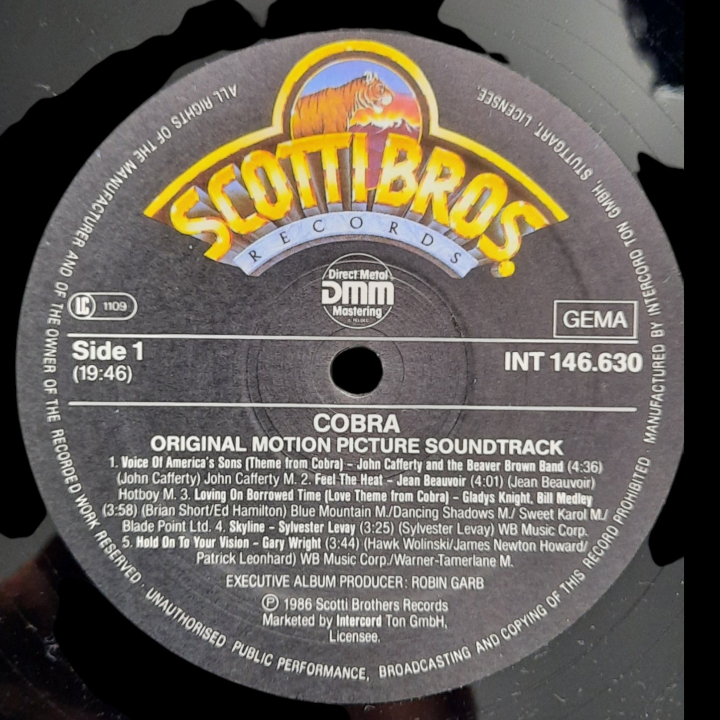 COBRA-ORIGINAL MOTION PICTURE SOUNDTRACK-VARIOUS VINYL