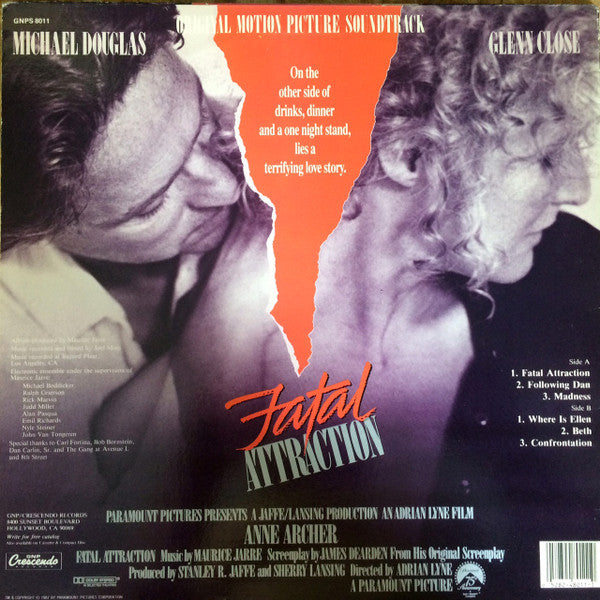 OCCASION:FATAL ATTRACTION VINYL MAURICE JARRE