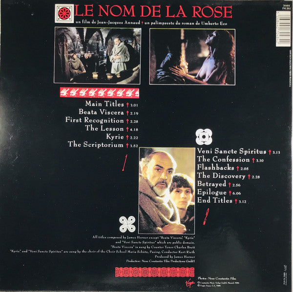 OG-LE NOM DE LA ROSE JAMES HORNER VINYL SOUNDTRACK