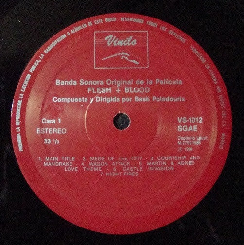 FLESH AND BLOOD BASIL POLEDOURIS ORIGINAL MOTION SOUNDTRACK