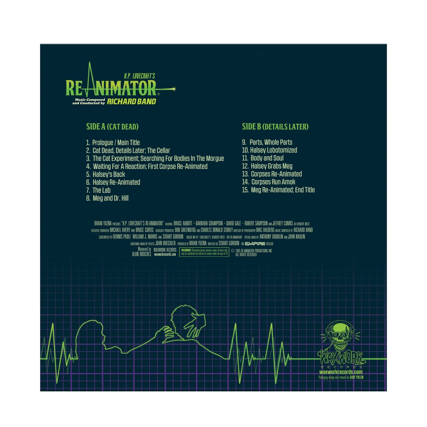 RE-ANIMATOR WAXWORK COLLECTOR VINYL COLOR