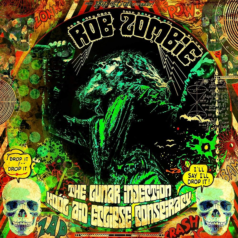ROB ZOMBIE THE LUNAR INJECTION KOOL AID ECLIPSE CONSPIRACY (Blue In Bottle Green W/ Black & Bone Splatter Vinyl) a