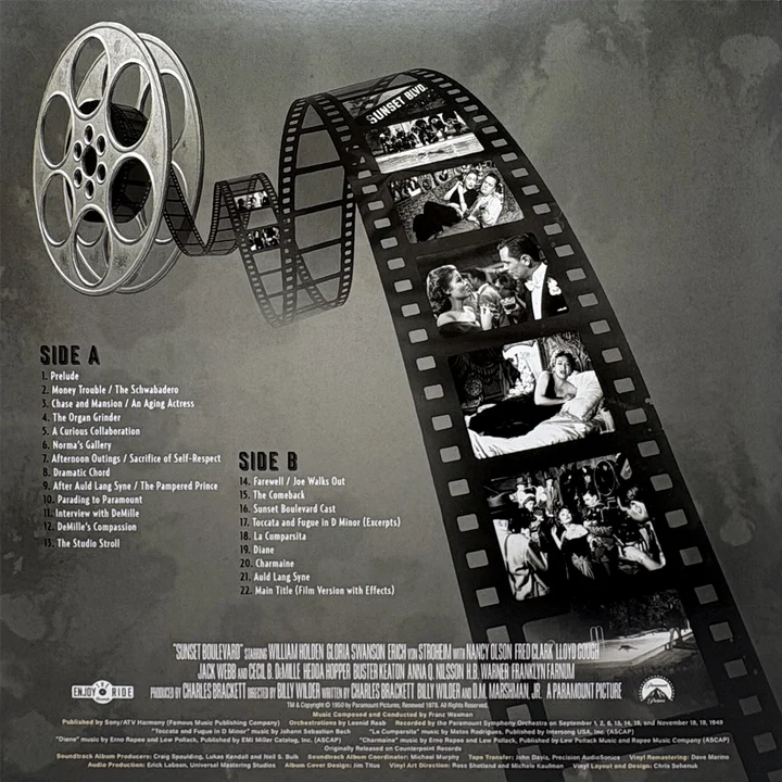 SUNSET BOULEVARD-MUSIC FROM THE MOTION PICTURE-COLOR VINYL