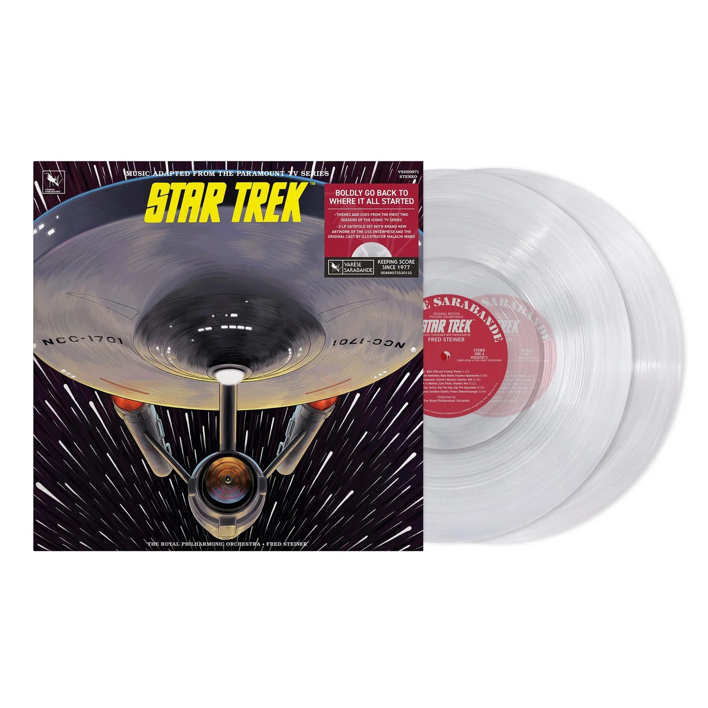 STAR TREK -MUSIC ADAPTED FROM THE PARAMOUNT TV SERIES - 2LP CLEAR