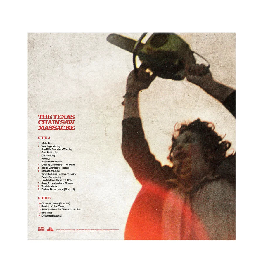 THE TEXAS CHAINSAW MASSACRE WAXWORK VINYL CLEAR WITH RED BLOOD SPLATTER