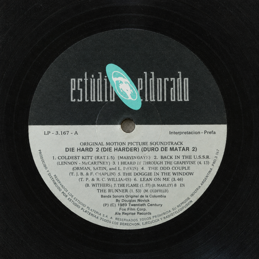 DIE HARD 2-DIE HARDER-VINYL ORIGINAL-MICHAEL KAMEN