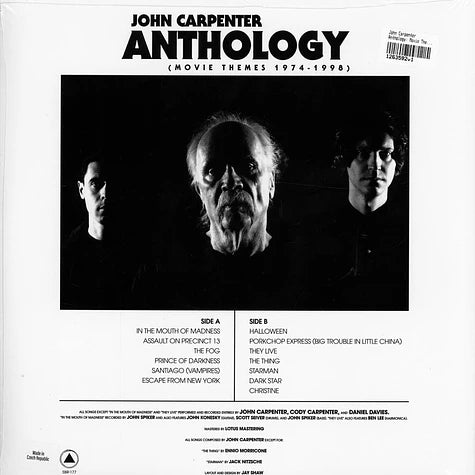 JOHN CARPENTER ANTHOLOGY-1974-1998-EXCLUSIVE SEA BLUE VINYL