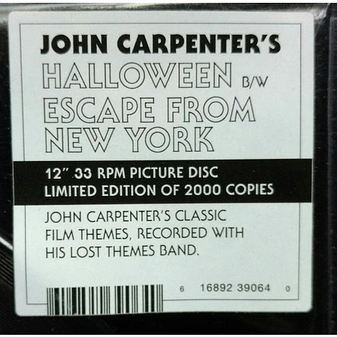 OCCASION-PICTURE DISC ESCAPE FROM NEW YORK -HALLOWEEN