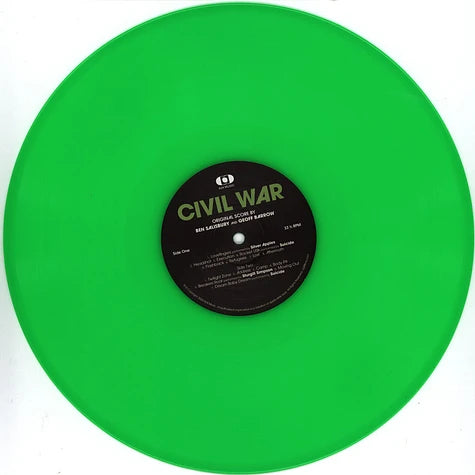 OST Civil War-Ben Salisbury & Geoff Barrow-1 vinyl neon green