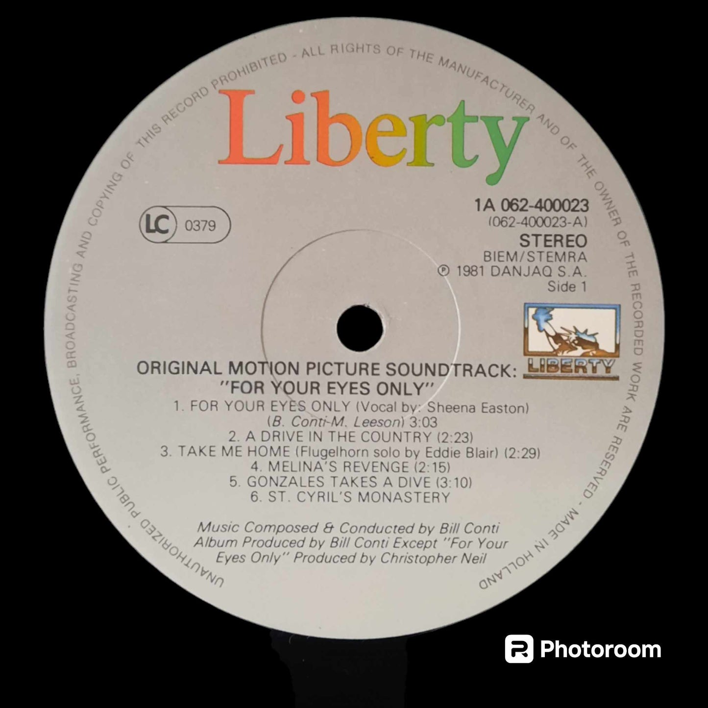 OCCASION-OG-SOUNDTRACK-FOR YOUR EYES ONLY-1 Vinyl