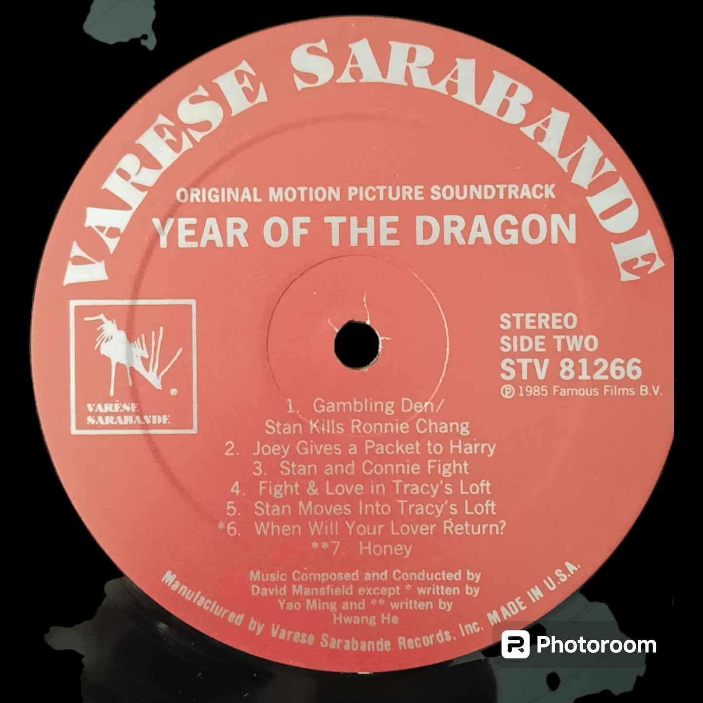 OCCASION -OG -SOUNDTRACK- YEAR OF THE DRAGON-1LP