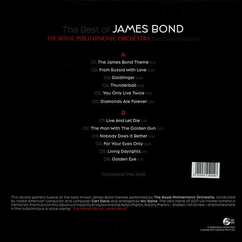 THE BEST OF JAMES BOND-VINYL SOUNTRACK-COLOR EDITION