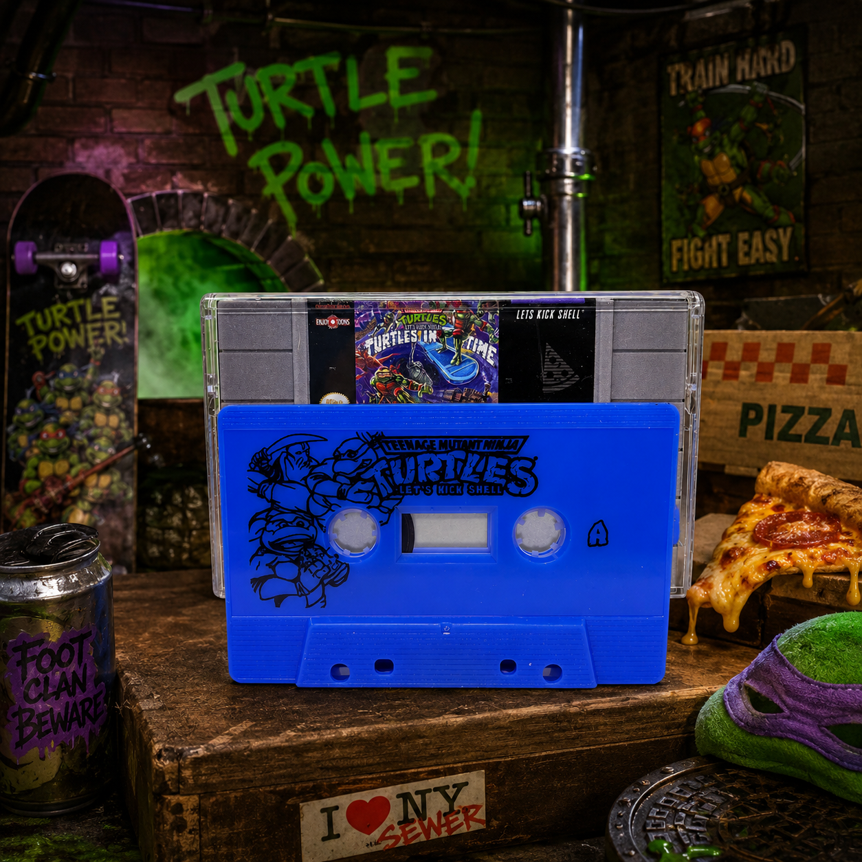 CASSETTE TEENAGE MUTANT NINJA TURTLES:LET'S KICK SHELL