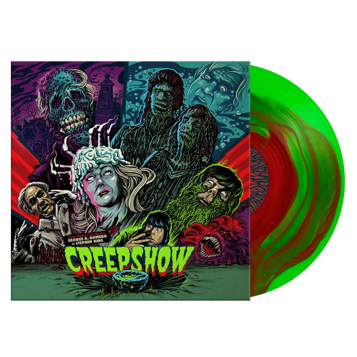 CREEPSHOW WAXWORK VINYL METEOR GREEN AND BLOOD RED SWIRL