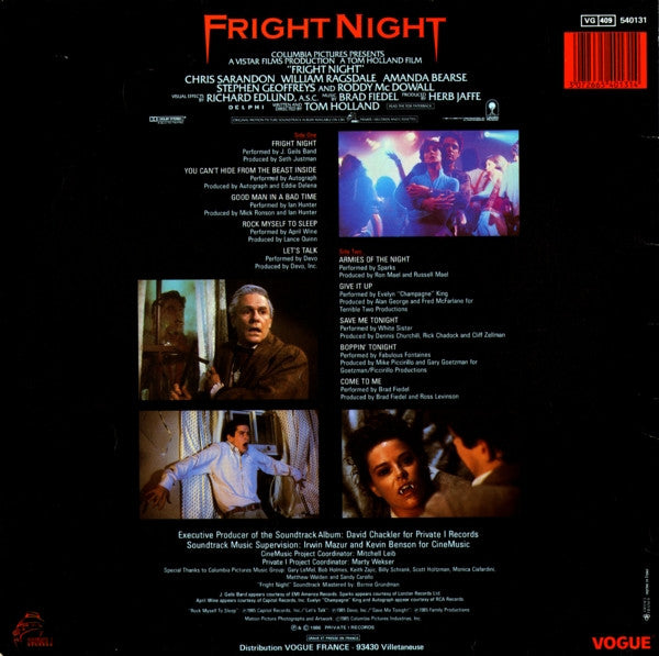 FRIGHT NIGHT ORIGINAL MOTION PICTURE SOUNDTRACK