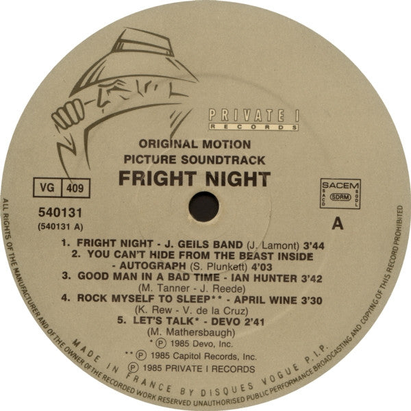FRIGHT NIGHT ORIGINAL MOTION PICTURE SOUNDTRACK