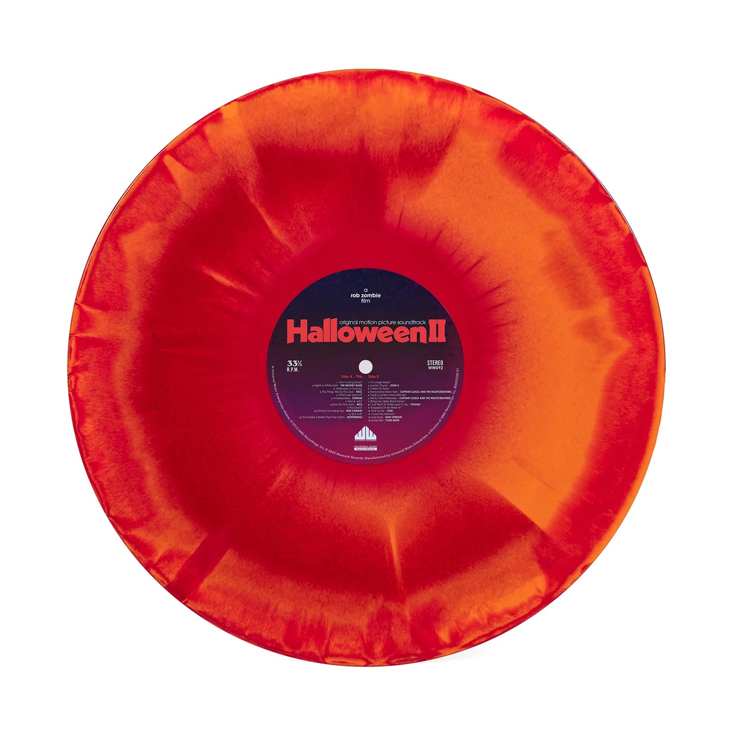 PROMO WAXWORK-Rob Zombie's Halloween II -1 VINYL PUMPKIN ORANGE CANDY APPLE RED