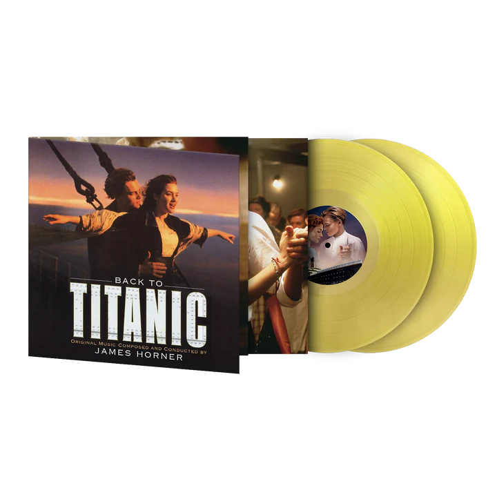 BACK TO TITANIC JAMES HORNER COLLECTOR YELLOW VINYL