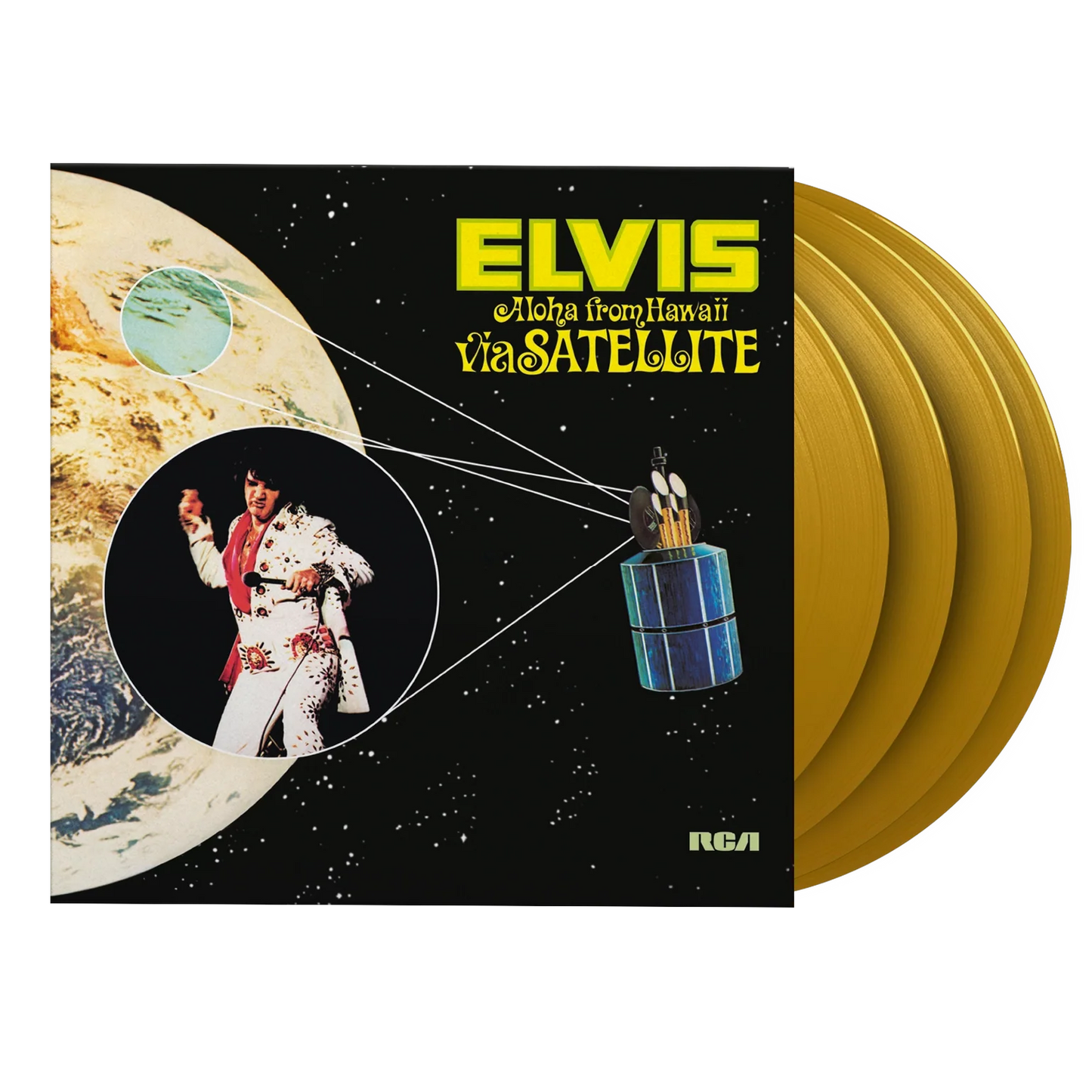 ELVIS PRESLEY-ALOA FROM HAWAII VIA SATELLITE 4 LP YELLOW