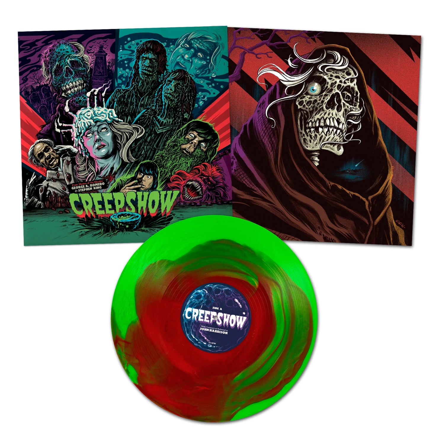 CREEPSHOW WAXWORK VINYL METEOR GREEN AND BLOOD RED SWIRL
