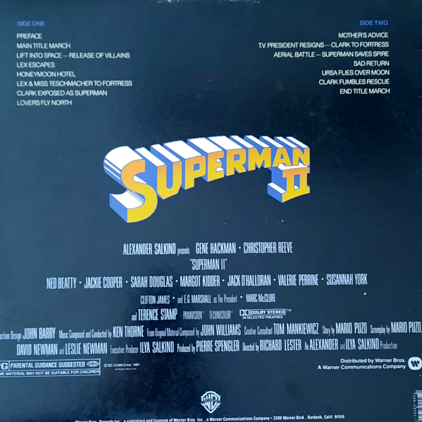 Occasion-Superman 2 original soundtrack 1 vinyle