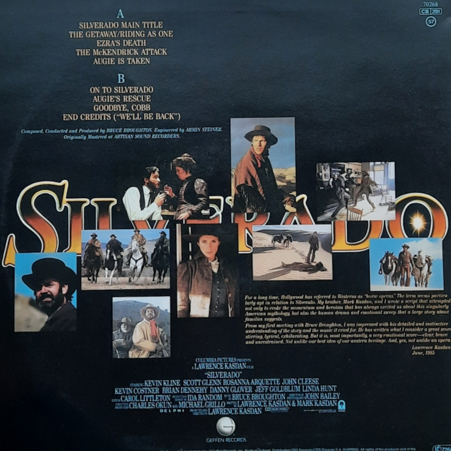 Silverado original motion picture soundtrack og 1 vinyl