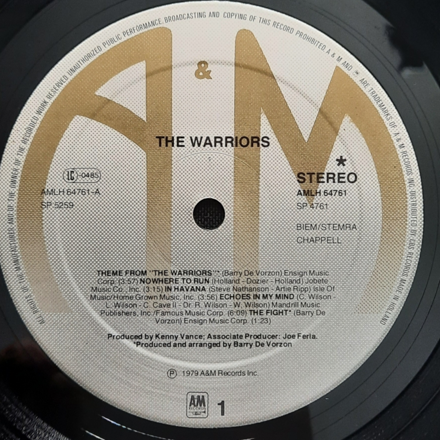 Occasion vinyl The warriors (les guerriers de la nuit )