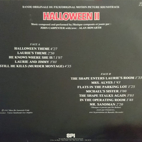 OCCASION-HALLOWEEN 2 ORIGINAL MOTION PICTURE SONDTRACK
