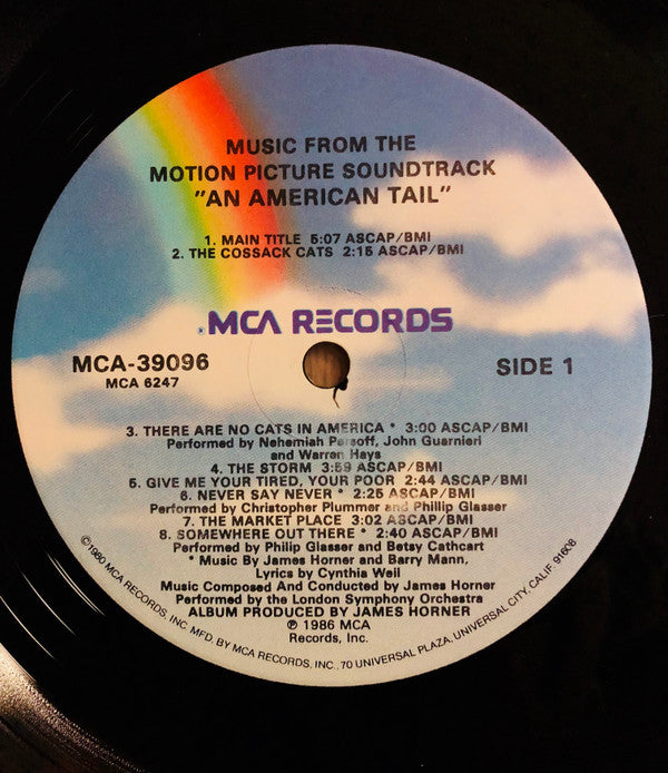 OG-AN AMERICAN TAIL JAMES HORNER VINYL SOUNDTRACK