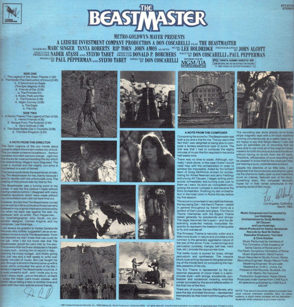 OCCASION : THE BEASTMASTER ORIGINAL MOTION PICTURE SOUNTRACK