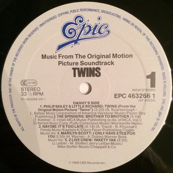 OCCASION:TWINS ORIGINAL MOTION PICTURE SOUNDTRACK VINYL