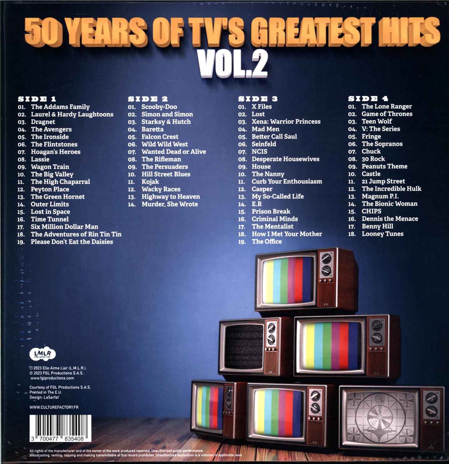 V/A 50 YEARS OF TV'S GREATEST HITS VOL.2-VINYL SPLATTER