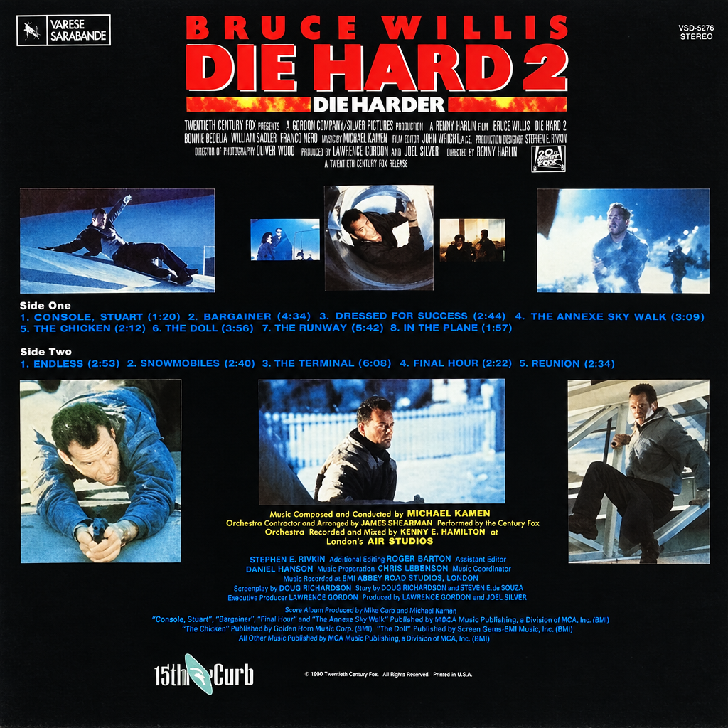 DIE HARD 2-DIE HARDER-VINYL ORIGINAL-MICHAEL KAMEN