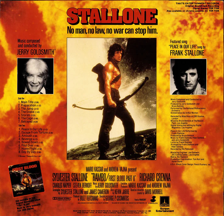 RAMBO:FIRST BLOOD PART II-JERRY GOLDSMITH -SOUNDTRACK VINYL LP