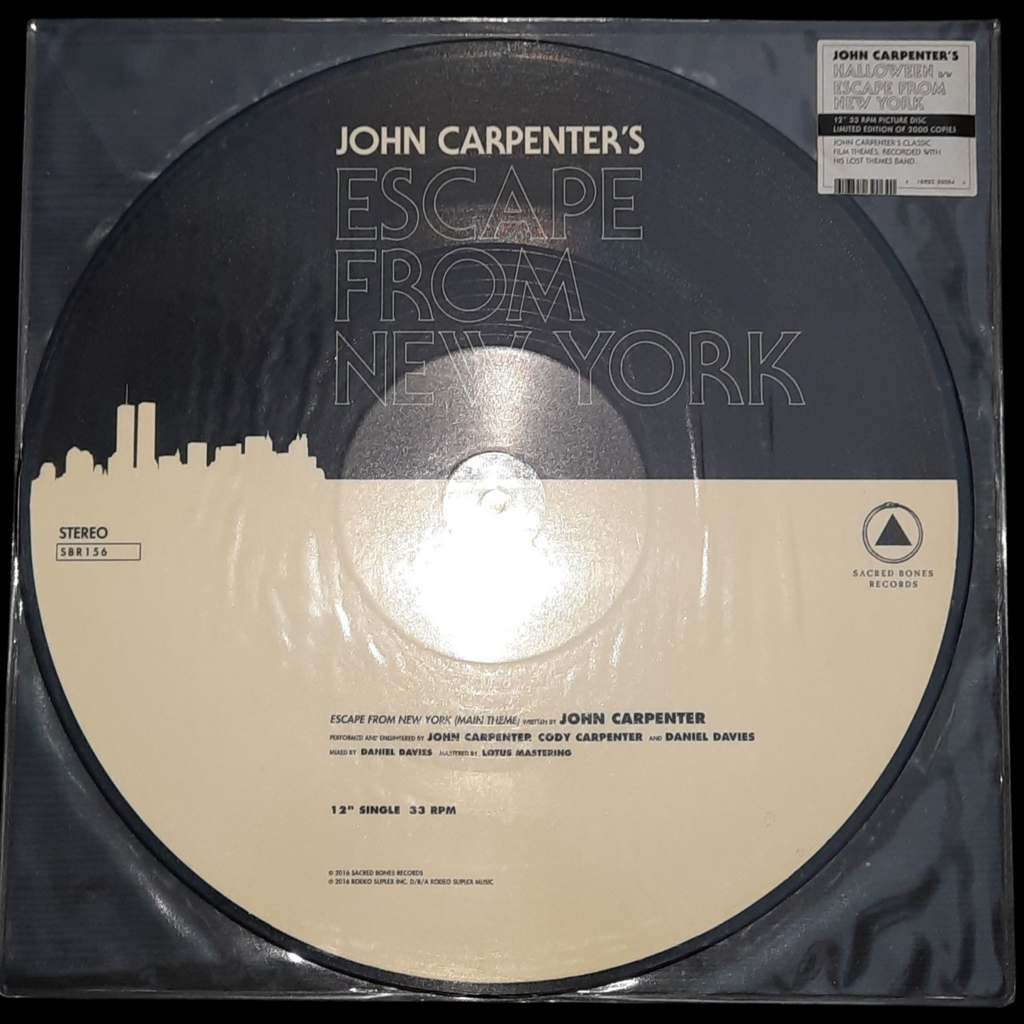 OCCASION-PICTURE DISC ESCAPE FROM NEW YORK -HALLOWEEN