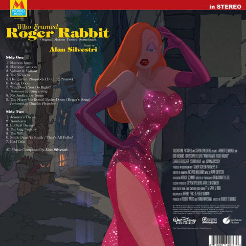 WHO FRAMED ROGER RABBIT-ORIGINAL MOTION PICTURE SOUNDTRACK-VINYL