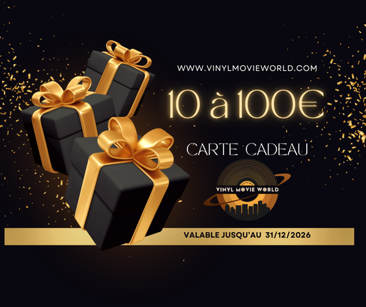 CARTES CADEAUX VINYL MOVIE WORLD DE 10 à 100eur